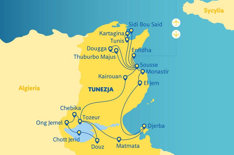 Czas lotu z Katowic do Tunezji