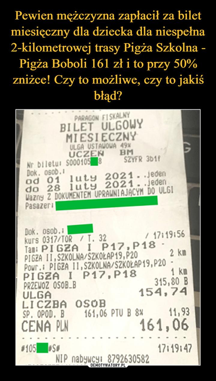 Różnice biletów miesięcznych w różnych miastach