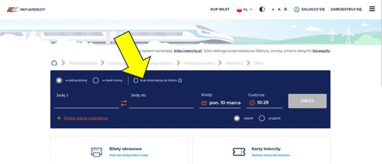 Łatwy sposób na zwrot biletu intercity bez konieczności rejestracji