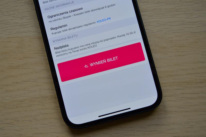 Wymiana biletów KOLEO