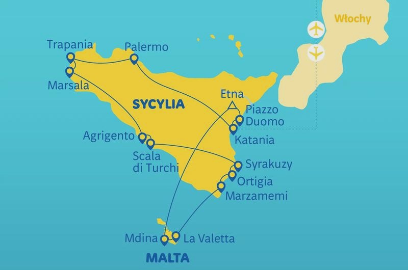 Ile trwa lot z Warszawy na Sycilię? Sprawdź, co warto wiedzieć przed podróżą!