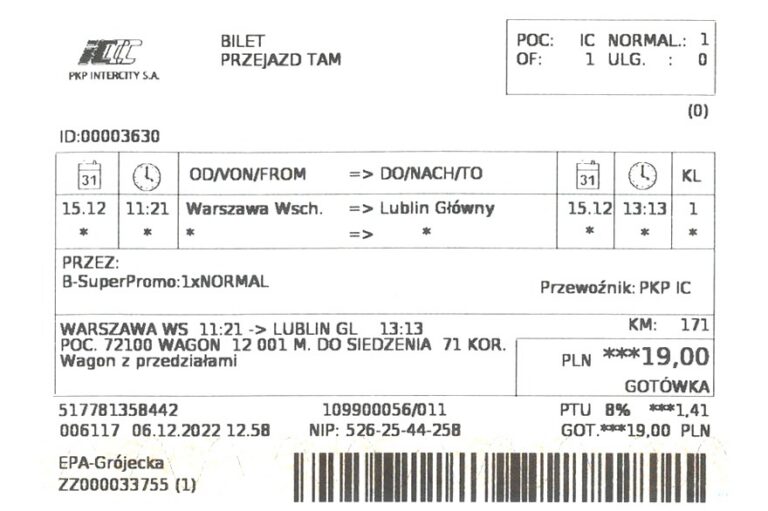 Do kiedy można zwrócić bilet intercity? Sprawdź ważne terminy!