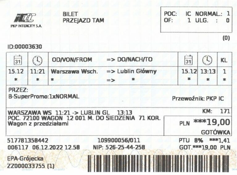 Gdzie znaleźć numer biletu PKP? Oto praktyczny przewodnik